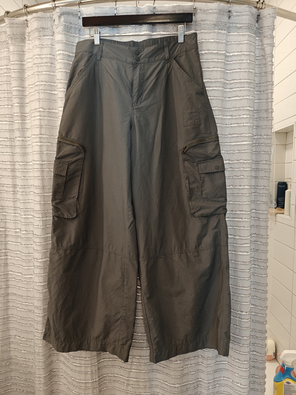 Free People Movement Wide-leg Cargo Pants - Med - Light Gray - Picture 2 of 9